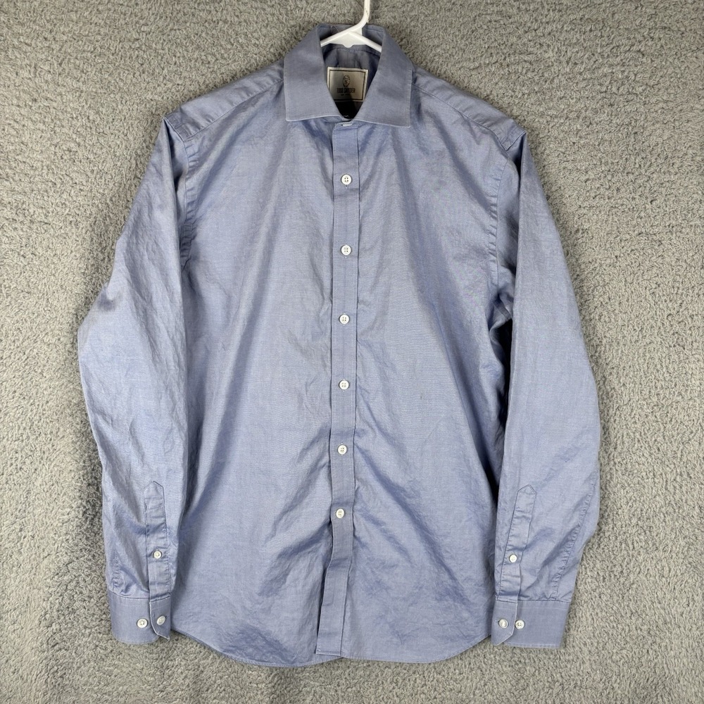 Todd Snyder Dress Shirt Mens 15.5 - 34/35 Light Blue 2-ply Cotton Button Up READ